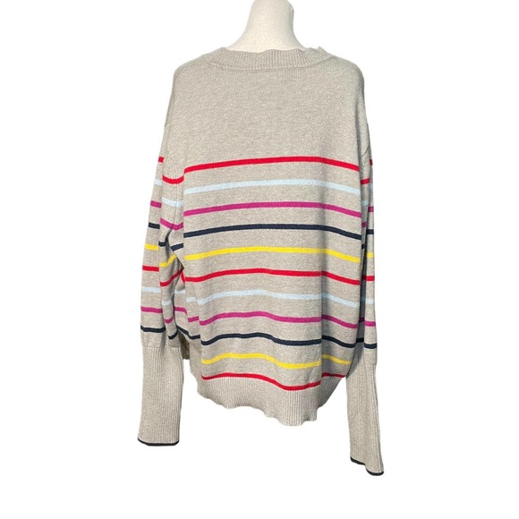LA LIGNE x Target Striped Sweater Women's Plus Sz 3X Cashmere Blend Preppy Cozy - Picture 4 of 10